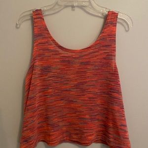 Orange multicolor Mudd Crop tank top